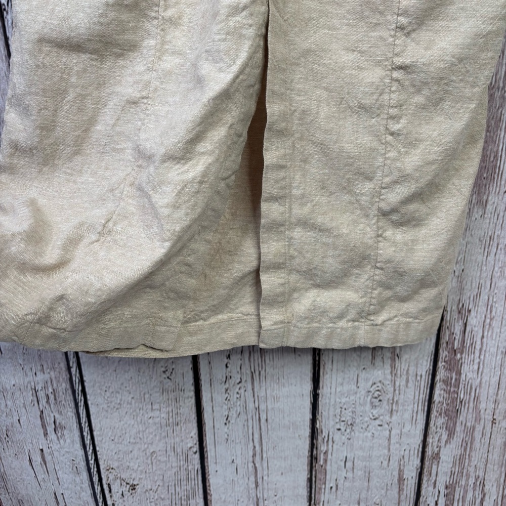 Old‎ Navy Size Medium Sleeveless Linen-Blend Midi Dress Flax Linen Square Neck - Picture 7 of 16